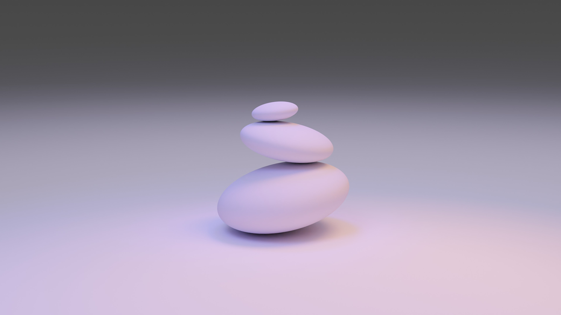 three stones stacked and balanced